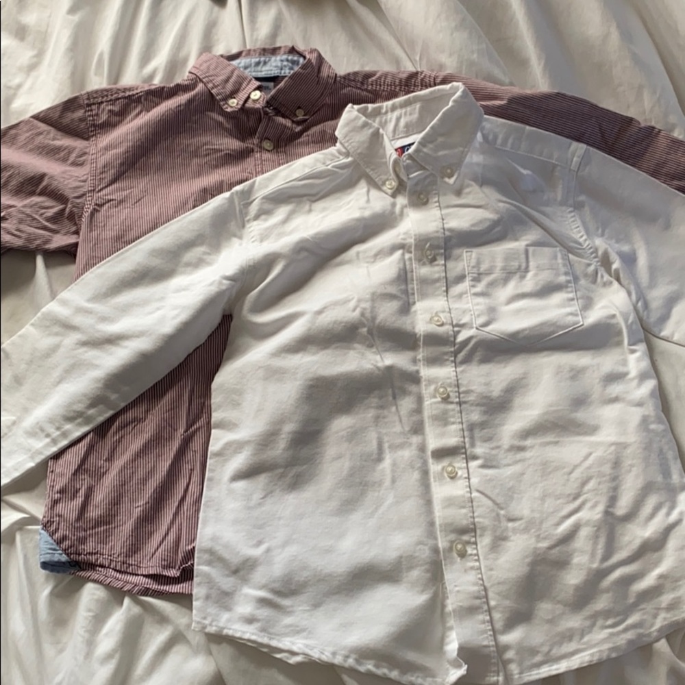 Lot of 2 - boys button down shirts size 10